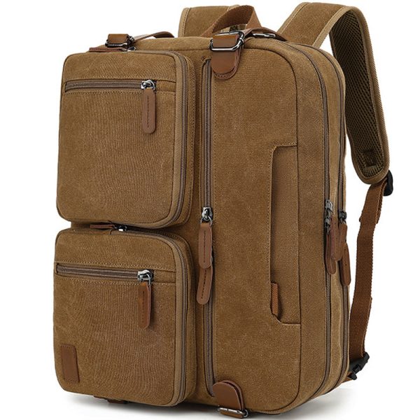 Multi Function Canvas Backpack Fit 17 in Laptop - Image 12
