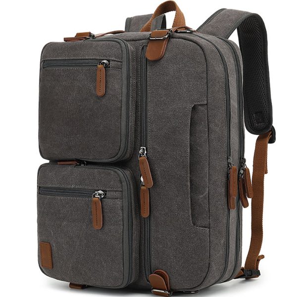 Multi Function Canvas Backpack Fit 17 in Laptop - Image 13