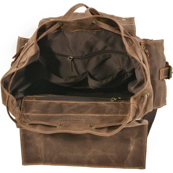 Waxed Canvas Waterproof Backpack - Image 3