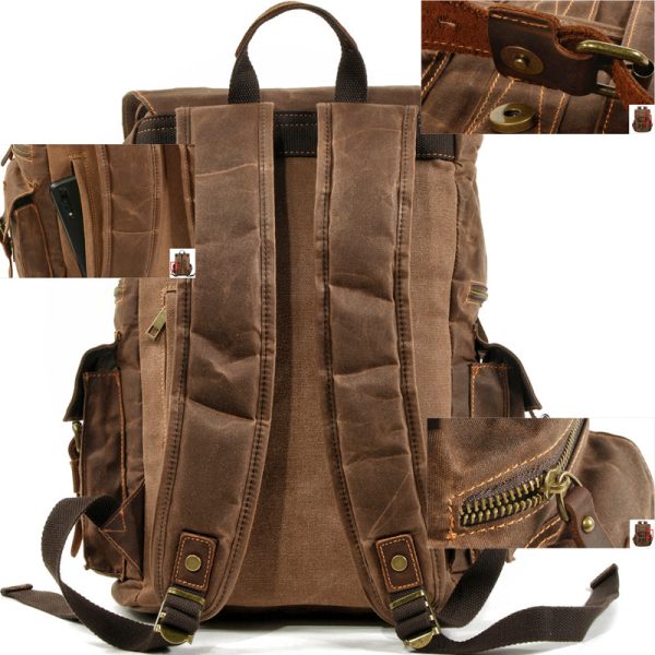 Waxed Canvas Waterproof Backpack - Image 4