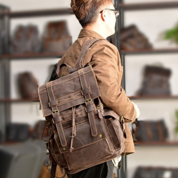 Waxed Canvas Waterproof Backpack - Image 5