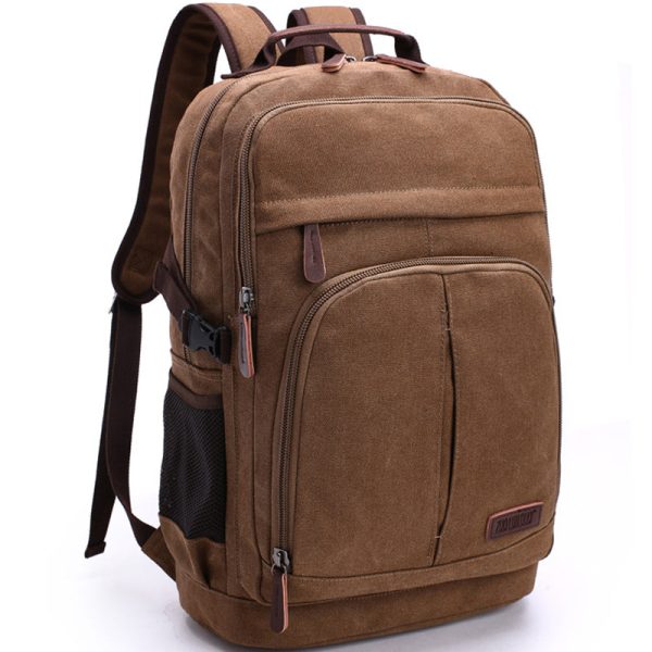 Mens Canvas Backpack Laptop Bookbag - Image 9