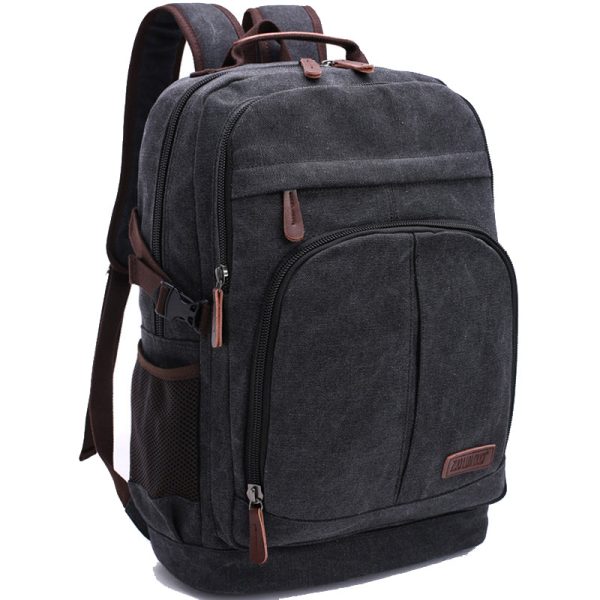Mens Canvas Backpack Laptop Bookbag - Image 8