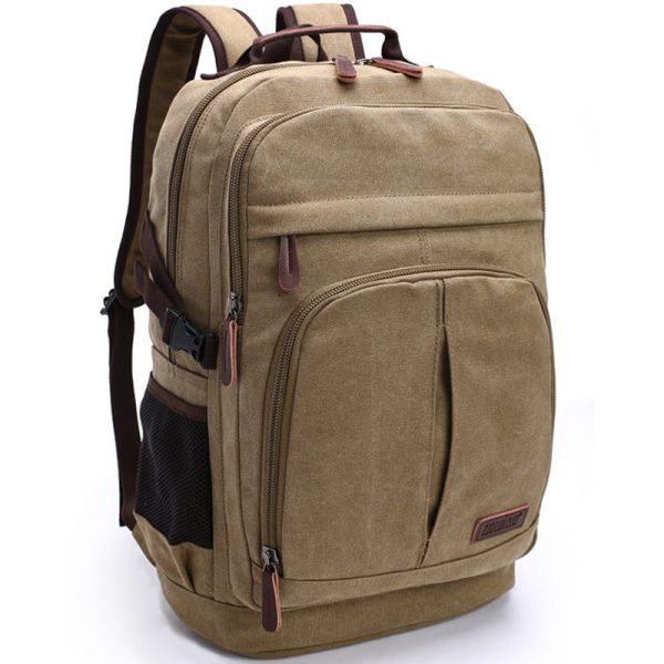 Mens Canvas Backpack Laptop Bookbag - Image 7