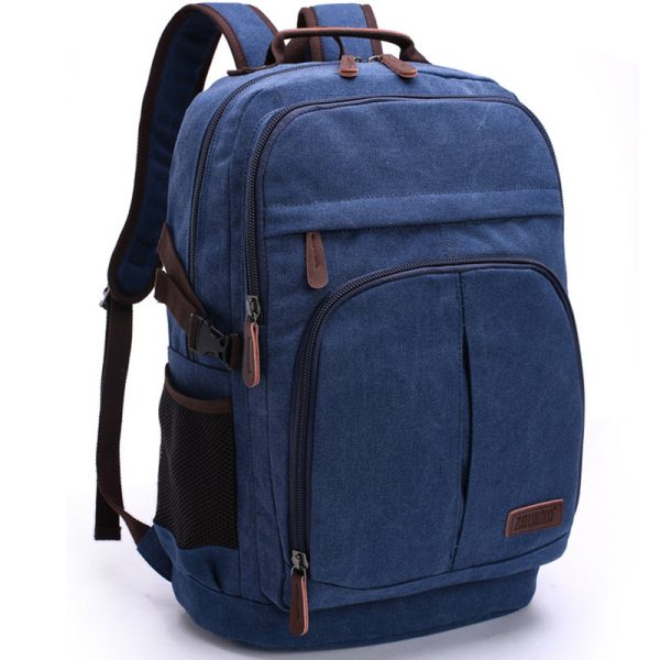 Mens Canvas Backpack Laptop Bookbag - Image 6