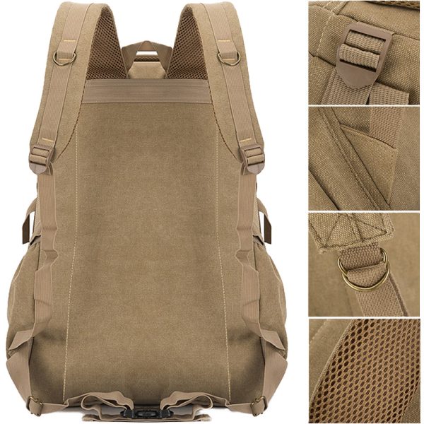 Men Canvas Backpack Large Capacity Ruckpack - Image 5