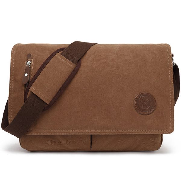 Vintage Canvas Messenger Bag 15.6 in Laptp Bag - Image 6