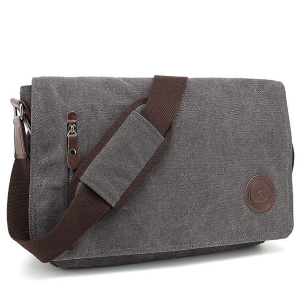 Vintage Canvas Messenger Bag 15.6 in Laptp Bag - Image 7