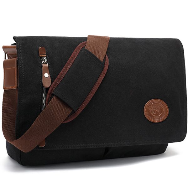 Vintage Canvas Messenger Bag 15.6 in Laptp Bag - Image 8