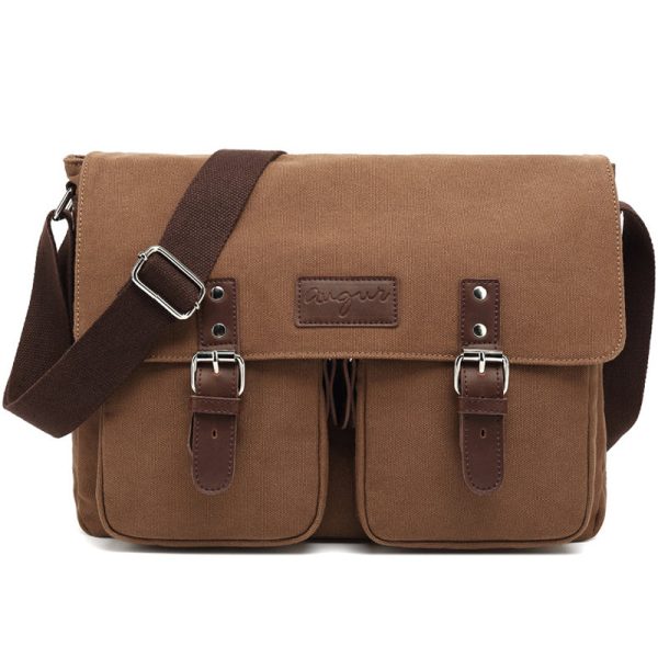 Canvas Messenger Bag Retro Students Book Bag - Image 6