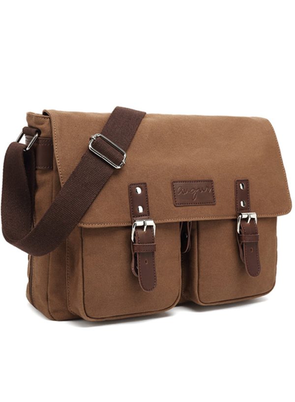 Canvas Messenger Bag Retro Students Book Bag