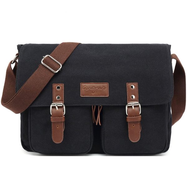 Canvas Messenger Bag Retro Students Book Bag - Image 8