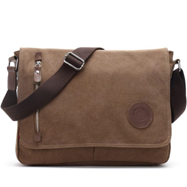 14in Men Canvas Bags Casual Student Satchel - Image 7