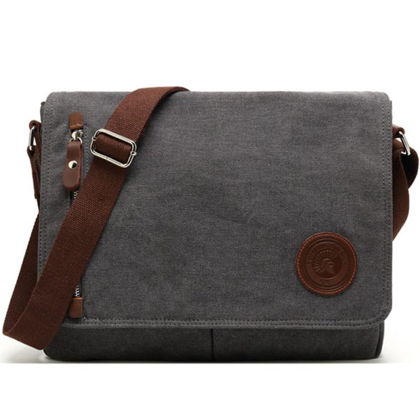 14in Men Canvas Bags Casual Student Satchel - Image 8
