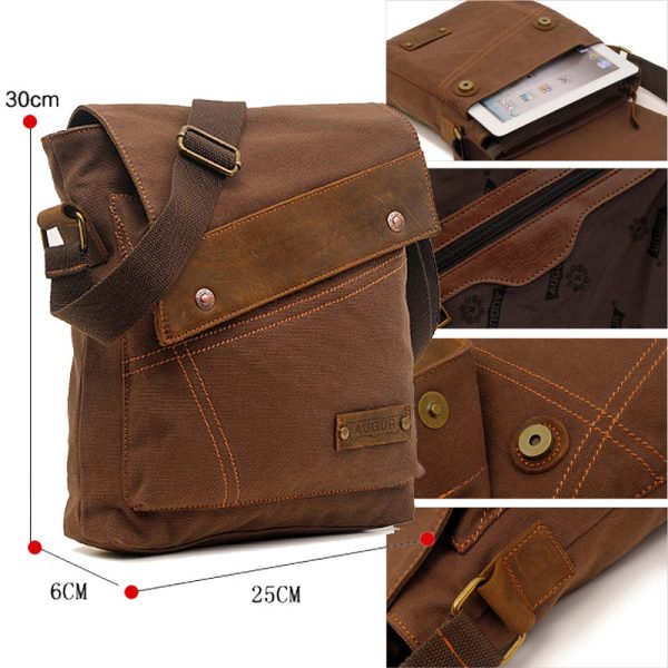 Canvas Messenger Crossbody Bag Business Shoulder Bag - Image 4
