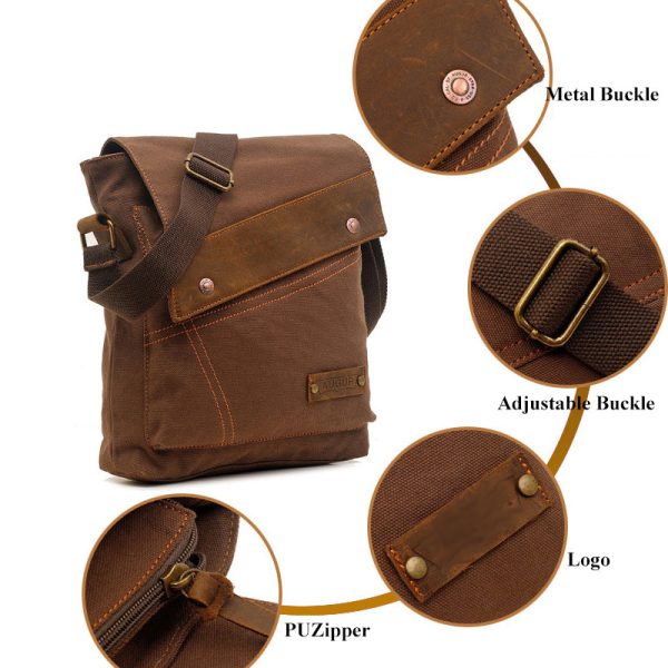 Canvas Messenger Crossbody Bag Business Shoulder Bag - Image 5