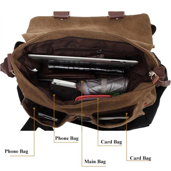 Men's Single Shoulder Bag Canvas Bags - Image 3