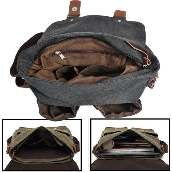 Retro Canvas Shoulder Bag For Students - Image 2