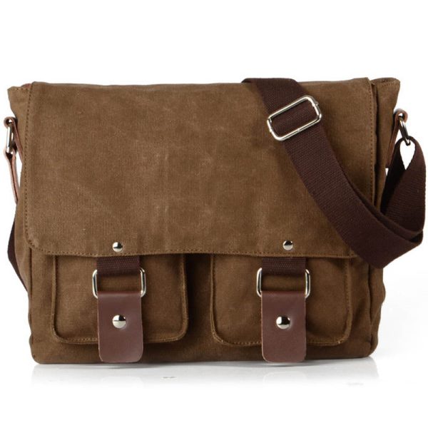 Retro Canvas Shoulder Bag For Students - Image 8